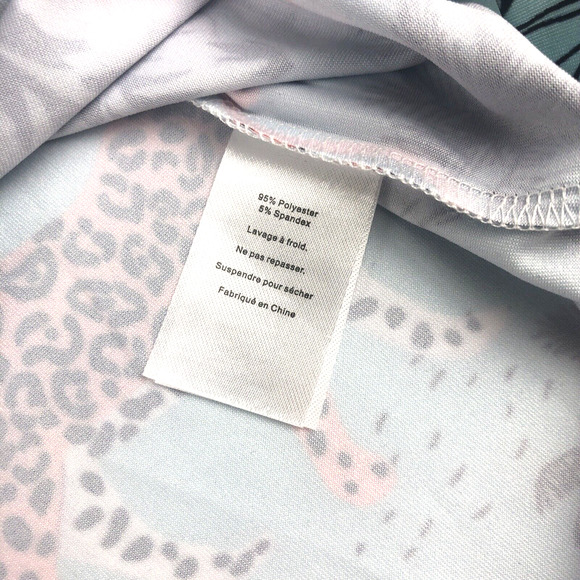 Greenside Golf Men's Polo Shirt African Oasis Medium Cheetah Flamingo Tropical - Picture 6 of 16